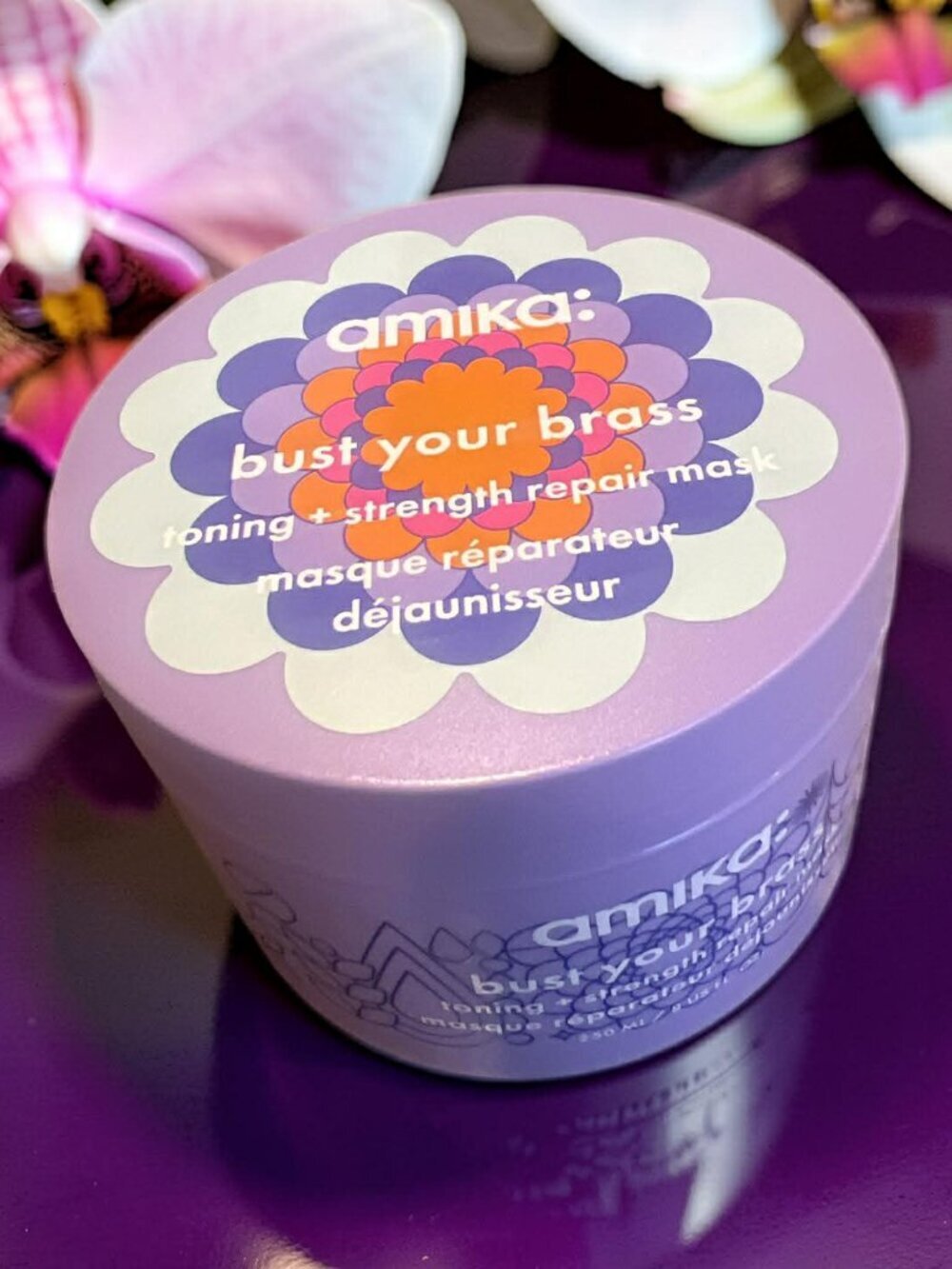 Amika Bust Your Brass Cool Blonde Purple Intense Repair Hair Mask 8 oz